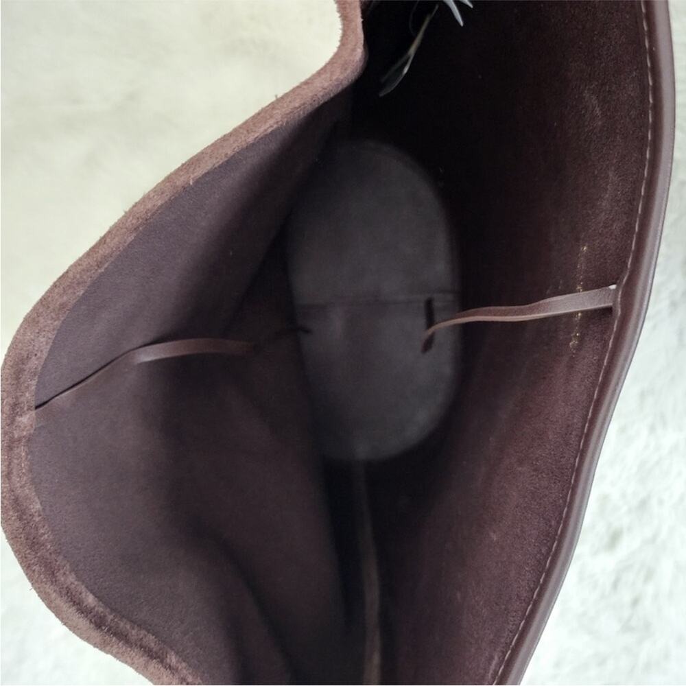 EUC J. Crew Berkeley Bucket Bag Leather and Suede in Ganache - Picture 6 of 9